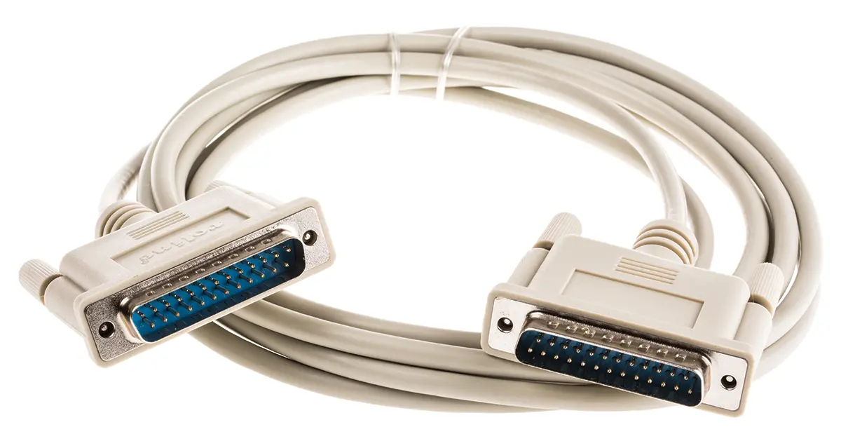 Produktfoto 1 von Roline SUB-D Serielles Kabel / DB25-Stecker Stecker / DB25-Stecker Stecker, 3 m Polyvinylchlorid, Grau, UL