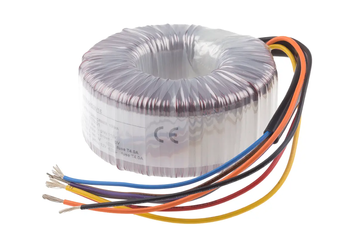 Produktfoto 1 von RS PRO Ringkerntransformator, Primär 2 x 115 V ac / Sekundär 2 x 12 V ac 2  Ausg. 100 VA 1.1 kg 60 Hz 50 Hz