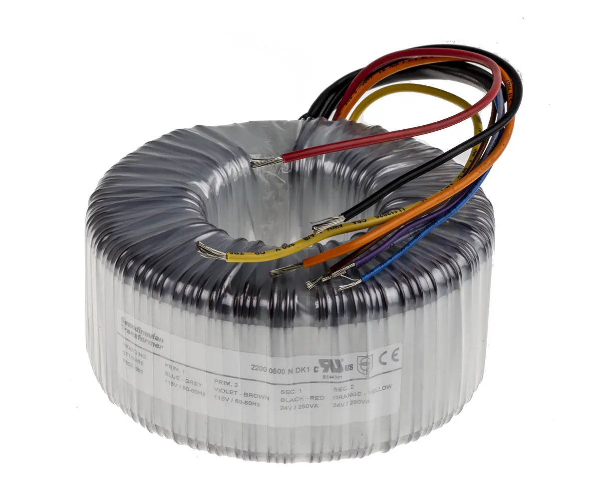 Produktfoto 1 von RS PRO Ringkerntransformator, Primär 2 x 115 V ac / Sekundär 2 x 24 V ac 2  Ausg. 1000 VA 8.4 kg 60 Hz 50 Hz