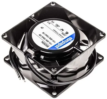 Produktfoto 1 von ebm-papst 8000 N Axiallüfter, Hülse, 115V ac / 11 W 96 mA, 3200 U/min, 61 m³/h IP65 80 mm 80mm 38 mm