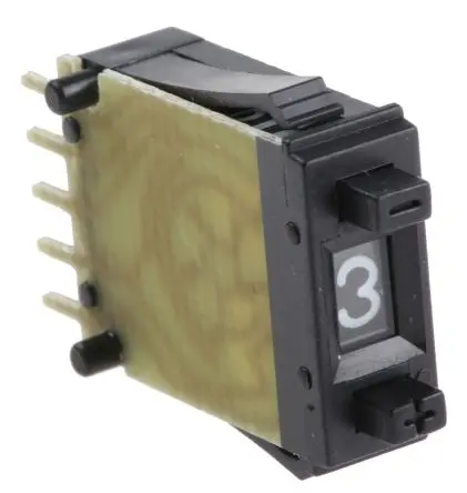 Produktfoto 1 von Hartmann Panel Kodierschalter BCD, 10-Positionen / 0 bis 9 100 mΩ, Lot