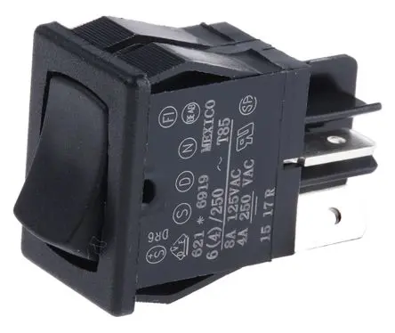 Produktfoto 1 von Carling Panel Wippschalter SPST Ein-Neutral-Aus Ein-Aus, 8A, IP67, IP66