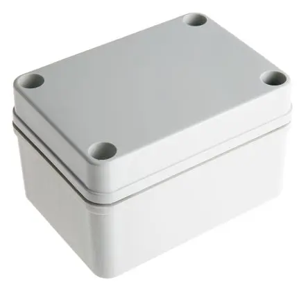 Produktfoto 1 von Fibox Piccolo; Gehäuse; Polycarbonat; Grau; IK08 IP66, IP67 Breite 80 mm Höhe 65 mm Länge 110 mm