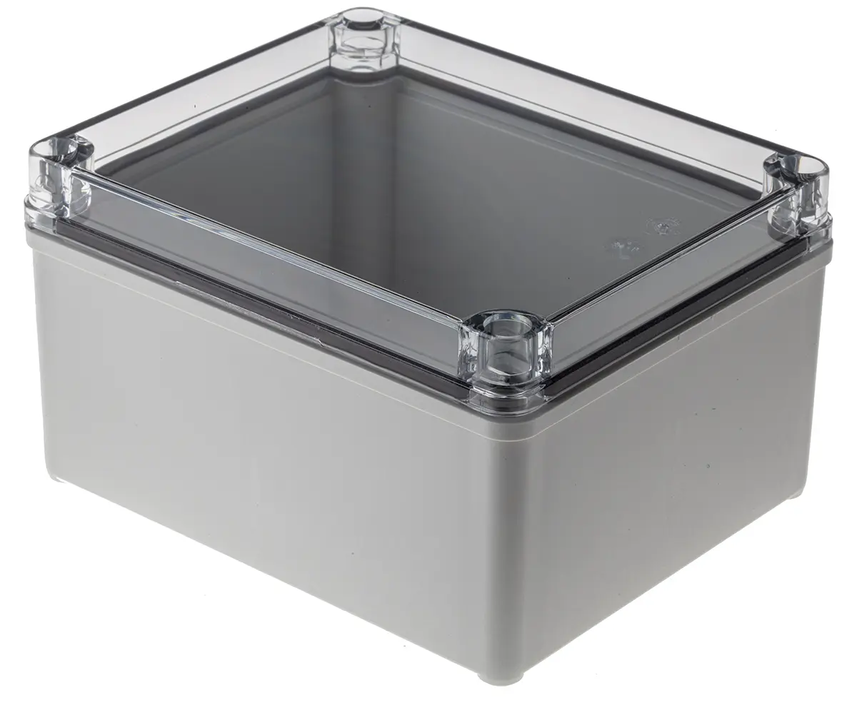 Produktfoto 1 von Fibox Piccolo; Gehäuse; Polycarbonat; Grau; IK08 IP66, IP40 Breite 140 mm Höhe 95 mm Länge 170 mm