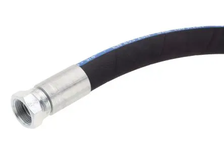 Produktfoto 1 von RS PRO Hydraulikschlauch, konfektioniert Synthetisches Gummi Innen ø 19.05 mm, 1.15 m, max. 215 bar, 100 °C, -40 °C