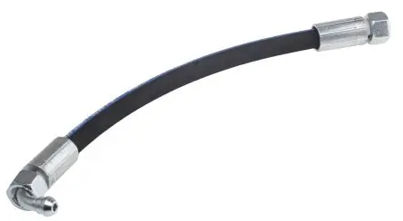 Produktfoto 1 von RS PRO Hydraulikschlauch, konfektioniert Synthetisches Gummi Innen ø 6.35 mm, 262mm, max. 215 bar, 100 °C, -40 °C