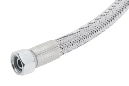 Produktfoto 1 von RS PRO Hydraulikschlauch, konfektioniert, außen Metallgeflecht Innen ø 12.7 mm, 1m, max. 140 bar, 121 °C, -40 °C