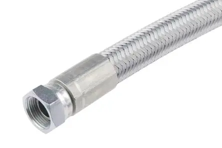 Produktfoto 1 von RS PRO Hydraulikschlauch, konfektioniert, außen Metallgeflecht Innen ø 19.05 mm, 500mm, max. 85 bar, 121 °C, -40 °C