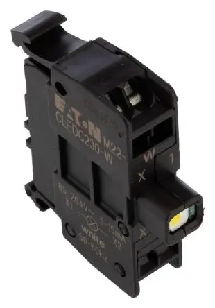 Produktfoto 1 von Eaton RMQ Titan M22 Lampenhalterblock Anzeigenblock LED Weiß beleuchtet 264V ac Zugfederklemme