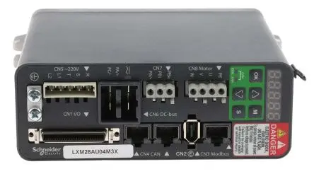 Produktfoto 1 von Schneider Electric Servoantrieb, 3-phasig, Bewegung, Encoderfeedback-Steuerung / 3.8A 400 W, L: 150 mm B: 55 mm T: 146