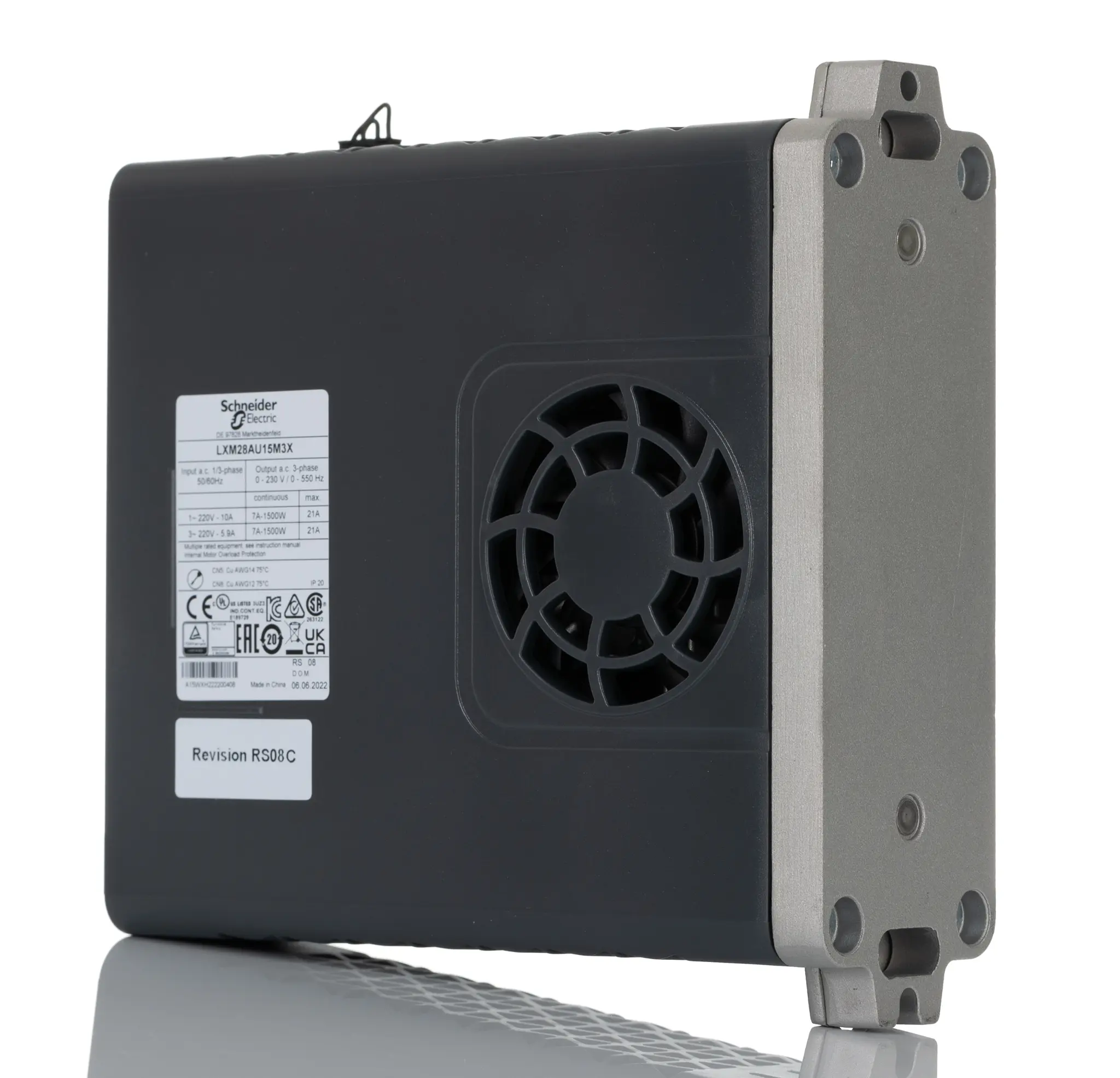 Produktfoto 1 von Schneider Electric Servoantrieb, 3-phasig, Encoderfeedback, Bewegung-Steuerung / 10 A 1.5 kW, 150 mm x 55 mm x 170 mm