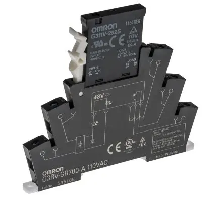 Produktfoto 1 von Omron G3RV-SR Halbleiter-Interfacerelais 18V dc, 30 V dc DIN-Hutschiene Schraube