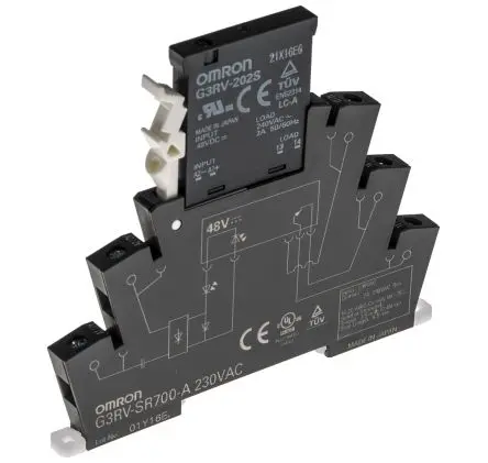Produktfoto 1 von Omron G3RV-SR Halbleiter-Interfacerelais 18V dc, 30 V dc DIN-Hutschiene Schraube