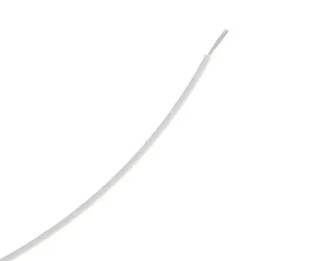 Produktfoto 1 von RS PRO Schaltdraht, 20 AWG 100 m Weiß Ø 1.34 mm 19 Litzen Polyimid-Band, Polytetrafluorethylen