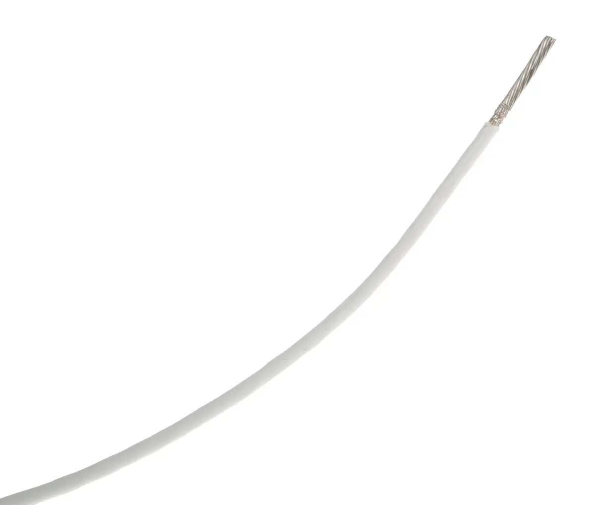 Produktfoto 1 von RS PRO Einzeladerleitung 1,3 mm², 16 AWG 100m Weiß Polyamid isoliert Ø 1.92mm 19/0,3 mm Litzen