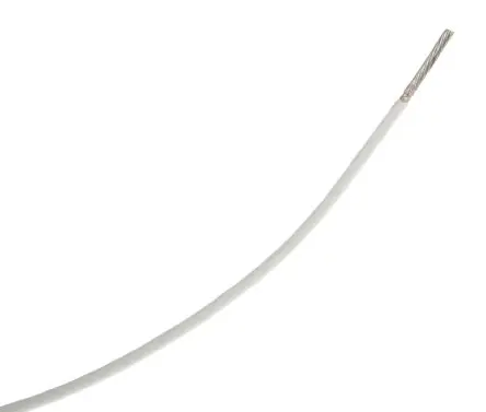 Produktfoto 1 von RS PRO Schaltdraht, 16 AWG 100 m Weiß Ø 1.92 mm 19 Litzen Polyamid
