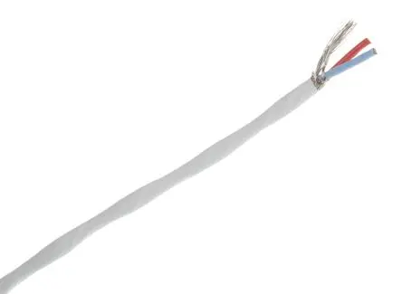 Produktfoto 1 von RS PRO Datenkabel, 1-paarig 100 m Ø 2.7 mm Polytetrafluorethylen, Polyimid-Band isoliert Weiß