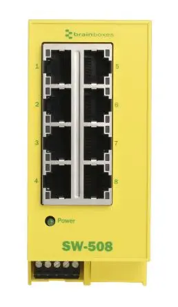 Brainboxes Ethernet-Switch 8-Port Unmanaged 100Mbit/s