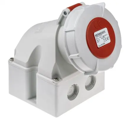 Produktfoto 1 von MENNEKES Leistungssteckverbinder Rot, 40V 4P / 32A, Wand IP67
