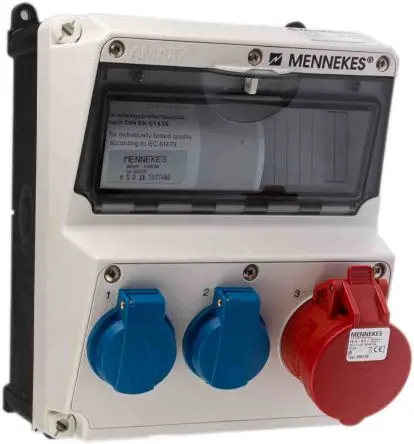Produktfoto 1 von MENNEKES AMAXX-Buchsenkombination Rot, Blau, 40V 5 / 16A, Wand IP44