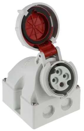 Produktfoto 1 von MENNEKES Leistungssteckverbinder Rot, 40V 4P / 16A, Wand IP67