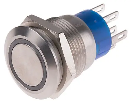 Produktfoto 1 von RS PRO Druckschalter Rot Beleuchtet Rastend Panel Ø 19.2 mm, 2-poliger Umschalter / 5A 250 V ac, IP67
