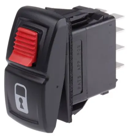 Produktfoto 1 von Carling Panel Wippschalter DPST Ein-Neutral-Ein Ein-Ein, 15A Beleuchtet, IP66