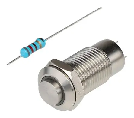 Produktfoto 1 von RS PRO Druckschalter Blau Beleuchtet Rastend Panel Ø 12 mm, SPST / 1A 36 V dc, IP40