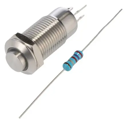 Produktfoto 1 von RS PRO Druckschalter Gelb Beleuchtet Rastend Panel Ø 12 mm, SPST / 1A 36 V dc, IP40