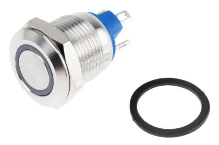 Produktfoto 1 von RS PRO AV Druckschalter Weiß Beleuchtet Tastend Panel Ø 12 mm, SPST / 15mA 36 V dc, IP65, IP67