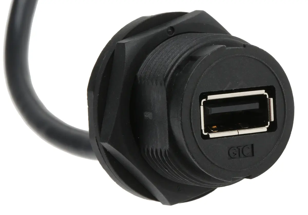Produktfoto 1 von RS PRO USB-Kabel, USBA / USBA, 200mm USB 2.0 Schwarz