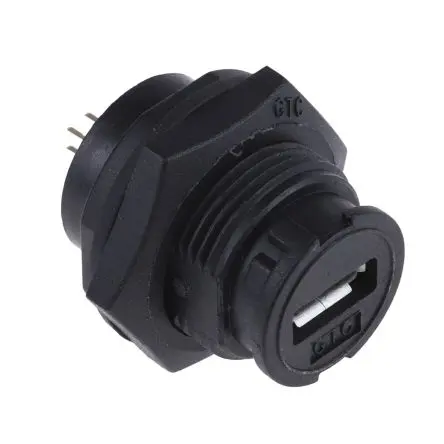 Produktfoto 1 von RS PRO, Gerade GTC Sealed USB-Steckverbinder Buchse Micro-USB Typ AB 1, Panel IP67