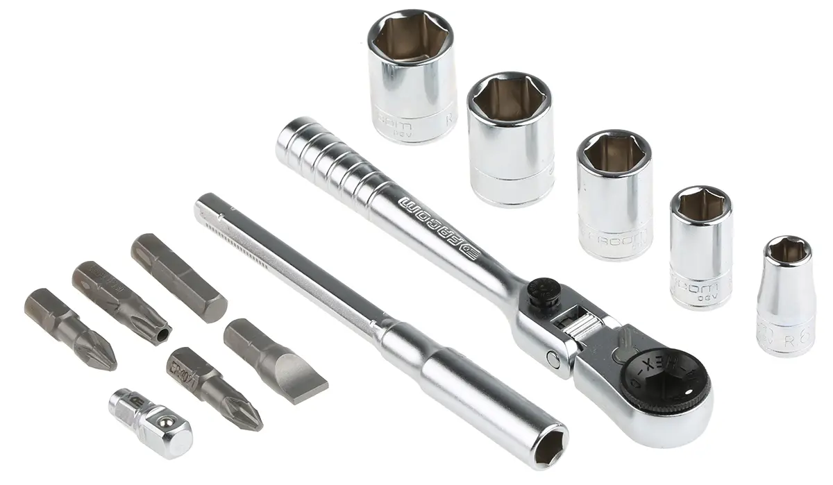 Produktfoto 1 von Facom 1/4 in Vierkant 6-Kant (1/4 in) 6, 8, 10, 12, 13 mm, PH1, PH2, PZ2, Hexagon 3, 4, 5, 6 mm, Flat 4, 5, 6, 5, 8 mm,