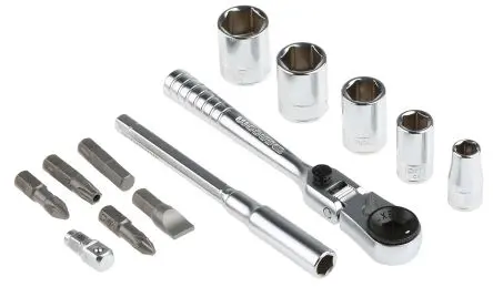 Produktfoto 1 von Facom R1PICOPB 1/4 Zoll Vierkant metrisch, CrV-Stahl (1/4") 6 , 8 , 10 , 12 , 13 mm / PH1 , PH2 / PZ2 / Hexagon 3 , 4 ,