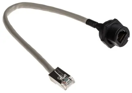 Produktfoto 1 von RS PRO Cat5e Ethernet-Kabel, 200 mm, Grau STP Stecker, A RJ45 Buchse, B RJ45, Polyvinylchlorid