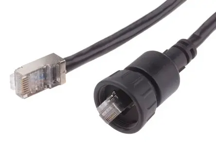 Produktfoto 1 von RS PRO GTC Sealed Cat5e Ethernet-Kabel, 2 m, Schwarz, A Gerade Stecker, B Gerade Stecker Ungeschirmt, Polyvinylchlorid