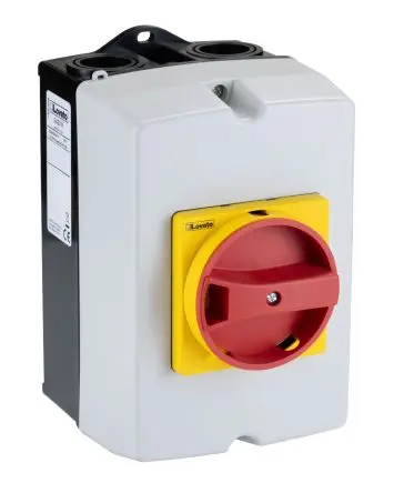 Produktfoto 1 von Lovato GA Trennschalter 3-polig Panel 16A 7.5 kW Gelb, Rot IP65 3-phasig