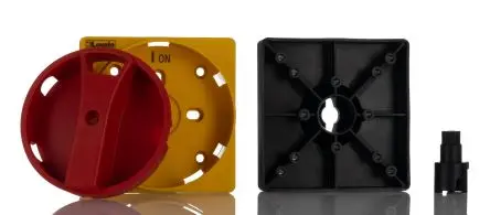 Produktfoto 1 von Lovato Gelb, Rot GA Drehgriff für GA063 SA, GA-A, GA-C, GA-D 65 mm 1-fach abschließbar, IP65