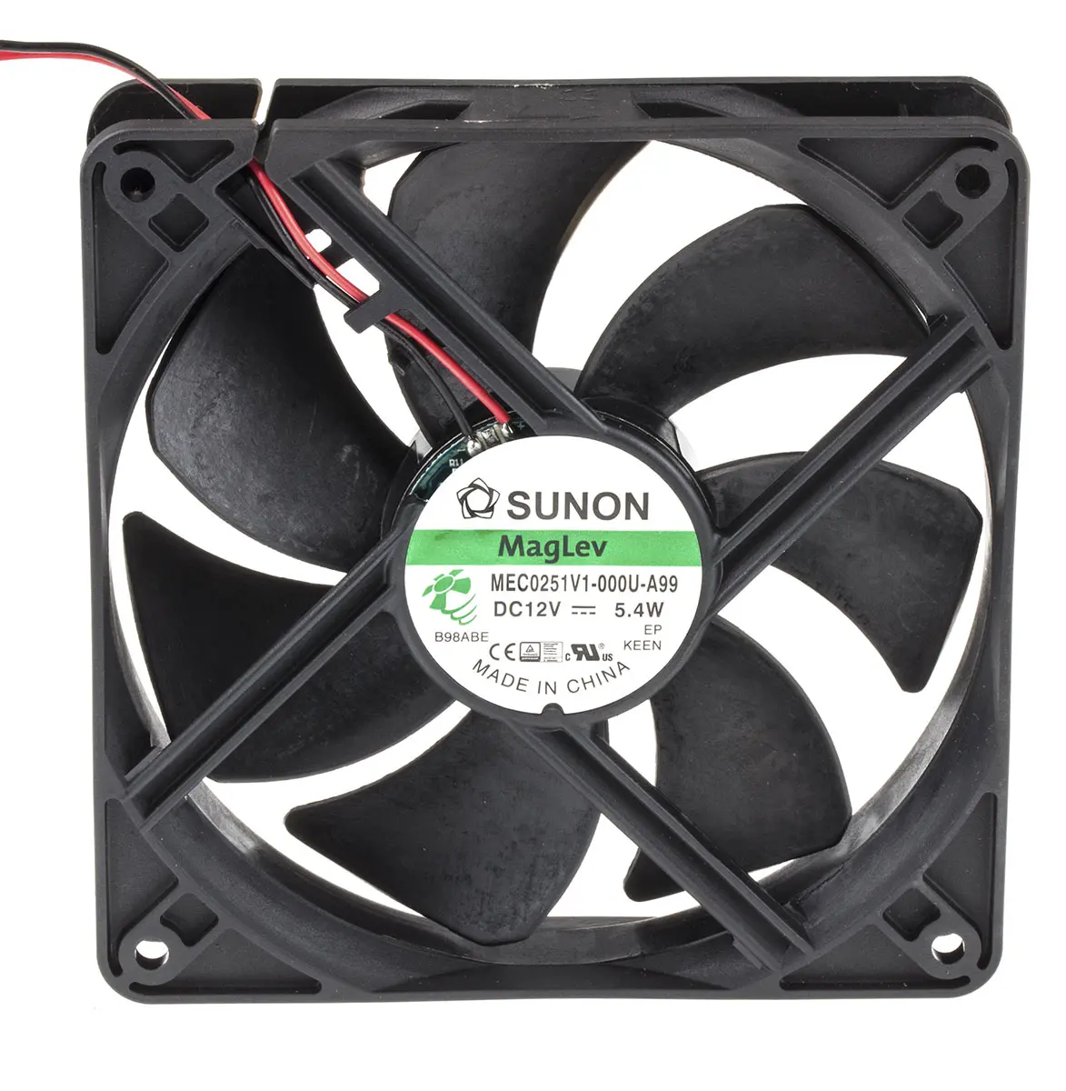 Produktfoto 1 von Sunon ME DC-Axiallüfter, Vapo, 12 V dc / 5.5W, 120 x 120 x 25mm, 3100U/min, 183.8m³/h