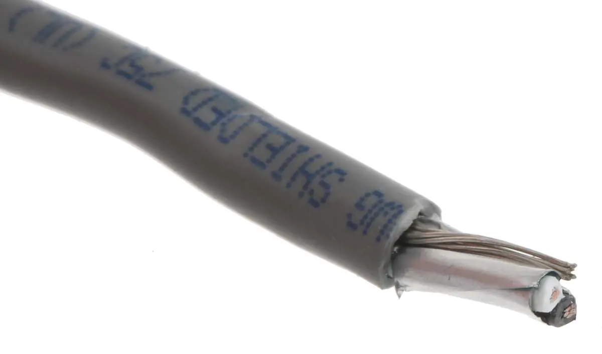 Produktfoto 1 von Alpha Wire Alpha Essentials Communication & Control Steuerkabel, 2-adrig 0.35 mm² 22 AWG Grau Geschirmt, 30 m,
