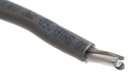 Alpha Wire Alpha Essentials Communication & Control Steuerkabel, 2-adrig 0.35mm² 22 AWG Grau Geschirmt, 30 m,