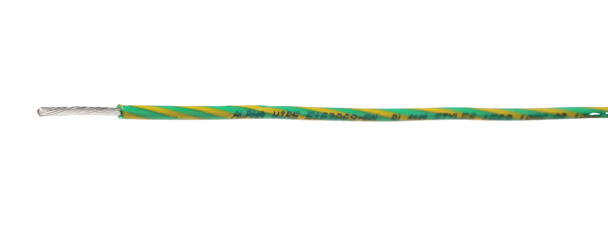 Produktfoto 1 von Alpha Wire Einzeladerleitung 0,82 mm², 18 AWG 30m Grün/Gelb PVC isoliert Ø 2.01mm 16/0,25 mm Litzen UL1007