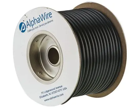 Produktfoto 1 von Alpha Wire FIT Wire Management Kabelbinder Schwarz Polyvinylchlorid für Kabel-Ø 5.18 mm, Kabel ø 5.69 mm, Länge 30m