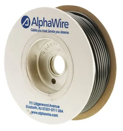 Produktfoto 1 von Alpha Wire FIT Wire Management Kabelbinder Schwarz Polyvinylchlorid für Kabel-Ø 3.28 mm, Kabel ø 3.58 mm, Länge 30m