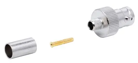 Produktfoto 1 von Telegärtner BNC Buchse Koaxialsteckverbinder BNC-Steckverbinder, Kabel, für RG59B/U-Kabel, 75 Ω Crimpbefestigung,