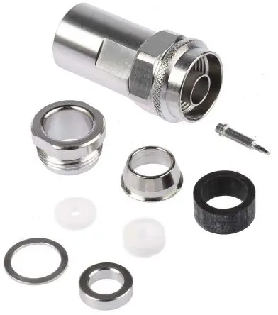 Produktfoto 1 von Telegärtner N Stecker Koaxialsteckverbinder N-Steckverbinder, Kabel, für RG213/U, RG214/U, RG393/U-Kabel, 50 Ω Lot,