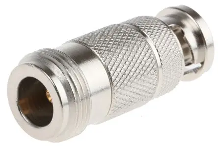 Produktfoto 1 von Telegärtner HF Adapter, 50 Ω, Gerade, 4Hz Stecker Buchse, Koaxial Nennspannung