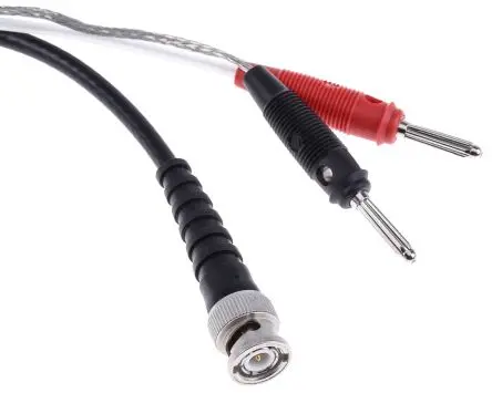 Produktfoto 1 von Telegärtner BNC-Messleitung Stecker / Stecker, Schwarz, Rot Polyvinylchlorid-isoliert 1 m