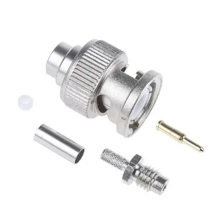 Telegärtner BNC Stecker Koaxialsteckverbinder BNC-Steckverbinder, Kabel, für RG316/U-Kabel, 50 Ω Crimpbefestigung,