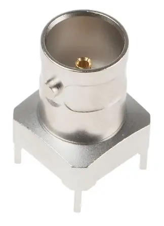 Telegärtner BNC Buchse Koaxialsteckverbinder BNC-Steckverbinder, Leiterplattenmontage, 75 Ω Lot, Standard, Gerade